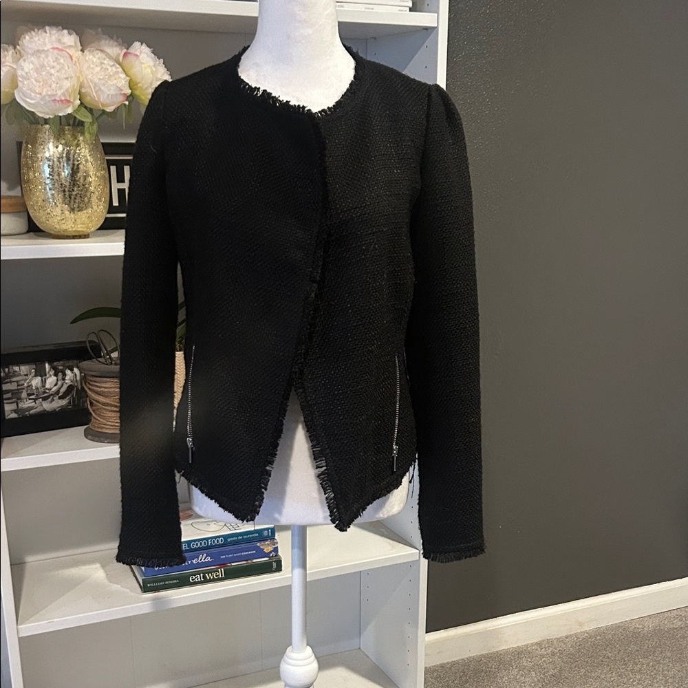 Saks Fifth Avenue Black Textured Jacket